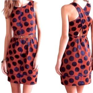 Maeve Anthropologie Criss Cross Polka Dot Dress